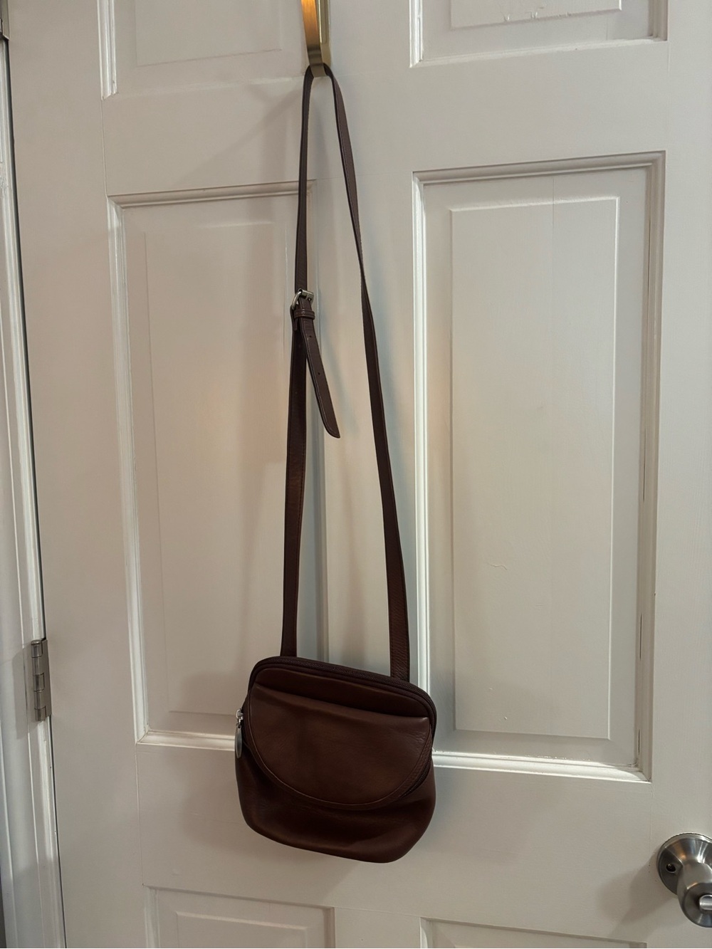 J. Jill Brown Leather Crossbody Bag